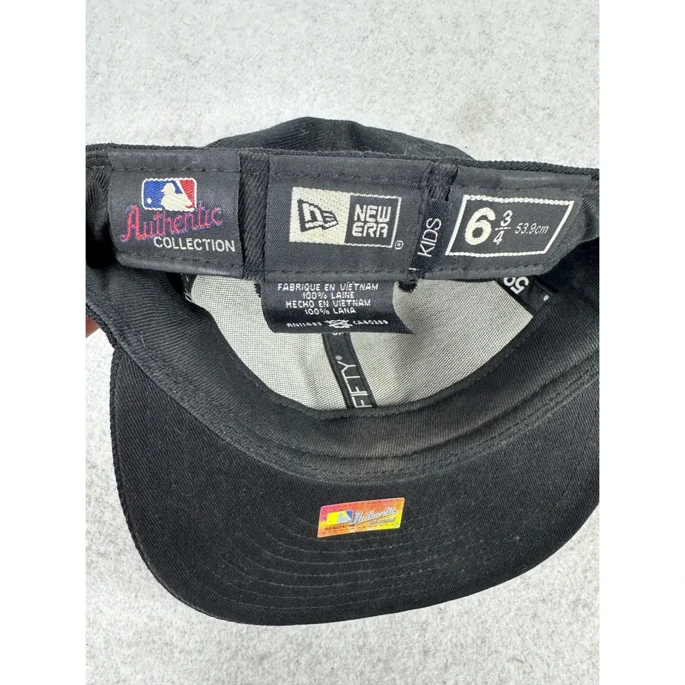 New Era 59FIFTY Pittsburgh Pirates Kids Hat Black Yellow MLB Fitted Cap 6 3/4
